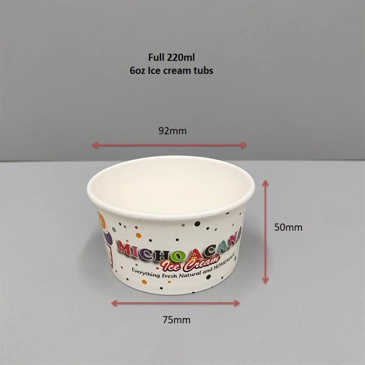 6oz Ice Cream Cup With PET Dome Lid suppliers